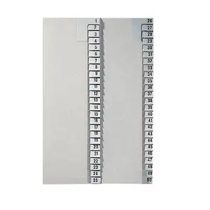 Numeric tab index Leitz 13810085