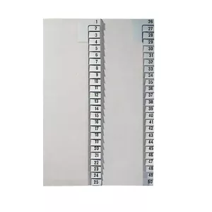 Numeric tab index Leitz 13820085
