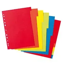 Divider for ring binder HERLITZ 11078086 — A4 cardboard, multicolour, 10 pieces