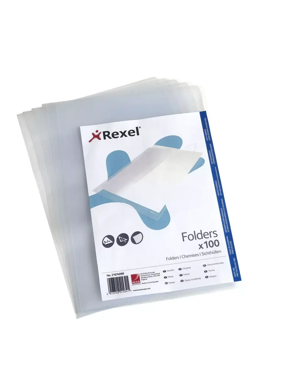 Папка Rexel Embossed A4 L Clear 100 Photo 3