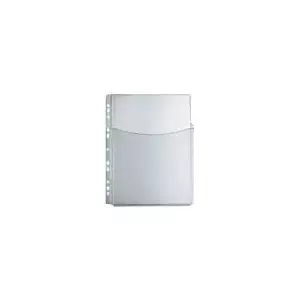 HERLITZ document sleeve with fold pocket, DIN A4, PVC 0.30 mm clear, Euro hole, top open