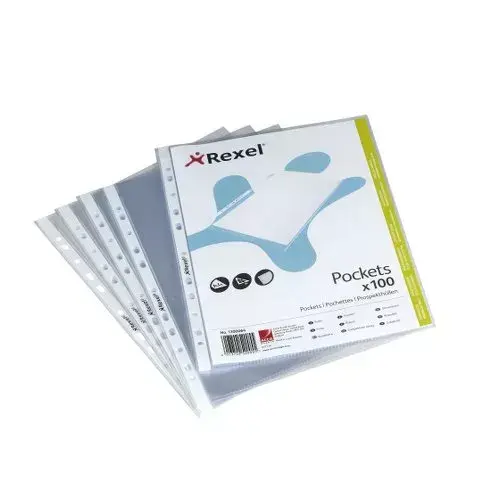 Top Opening Pockets Rexel Premium A4 Clear 100 Photo 2