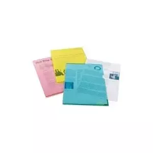 Document sleeve Elba 76442 BL A4 PVC clear blue, pack of 25