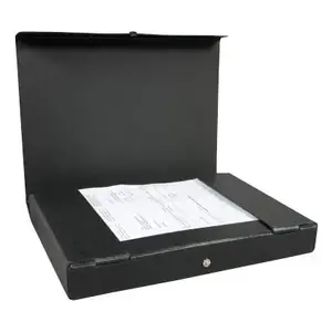 Box File Elba 400001926 380 Sheets Black Cardboard