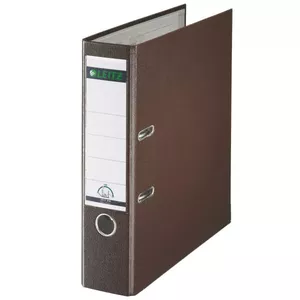 Plastic Lever Arch File A4 80mm 180° ring binder Brown Leitz 1010-50-75