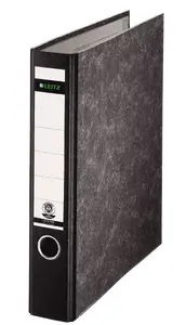 Ring binder LEITZ 10600000 A4, cardboard, 58 mm spine, black