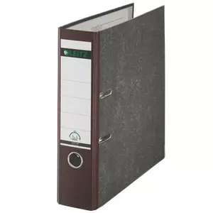 Lever Arch File Leitz Plastic A4 80mm 180° Brown