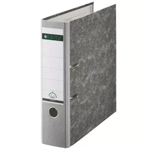 Lever Arch File Leitz Plastic A4 80mm 180° Grey