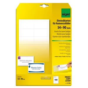 Neuzlīmējoša etiķete Sigel LP898 100 gab