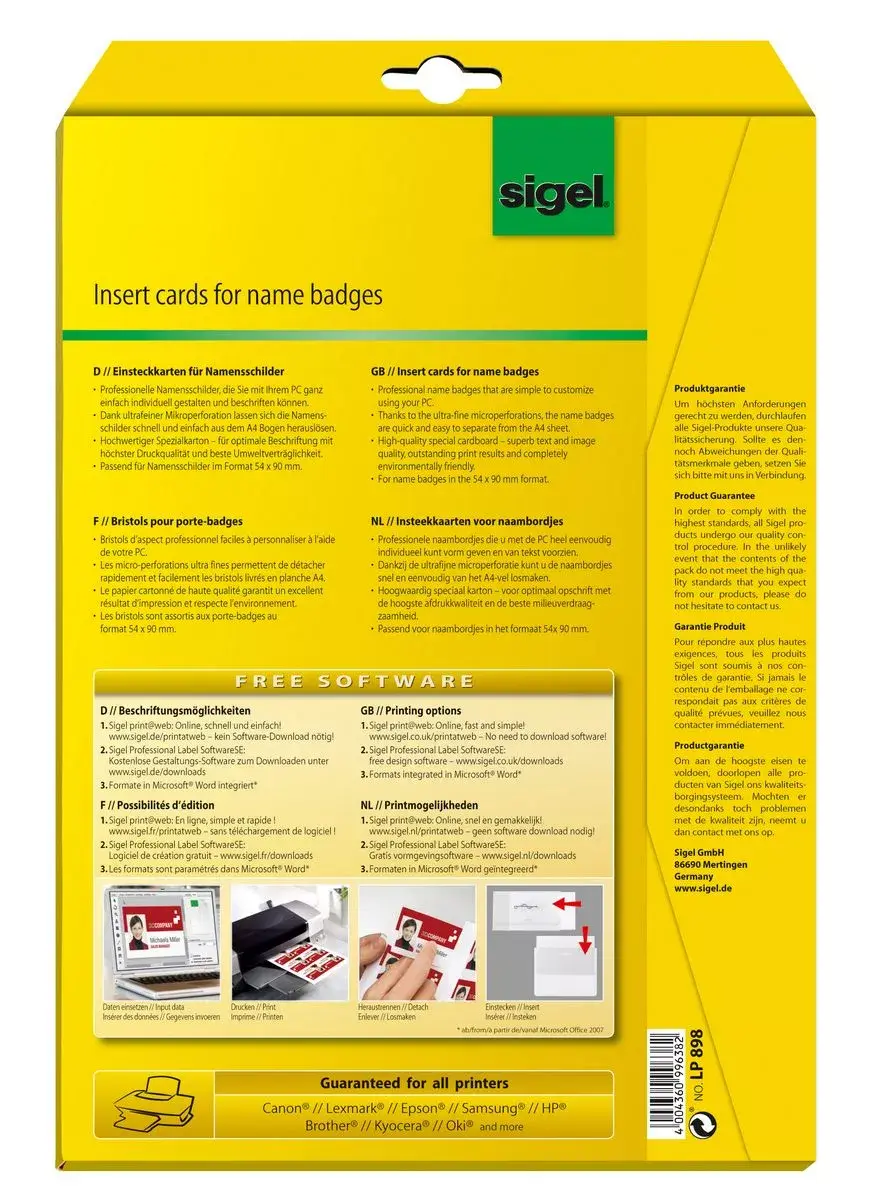 Non-adhesive label Sigel LP898 Photo 6