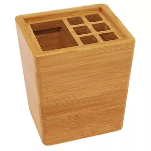 Pen/Pencil Holder WEDO 61 407 Aluminium Bamboo