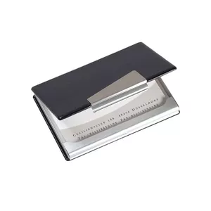 Business Card Holder Sigel VZ131 Aluminium Black Silver