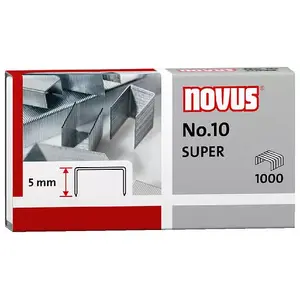 Скобы NOVUS No.10 SUPER — длина ножек 5 мм, упаковка 1000 штук