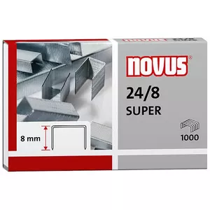 Скобы NOVUS 24/8 SUPER — длина ножки 8 мм, 1000 штук, для закрепления