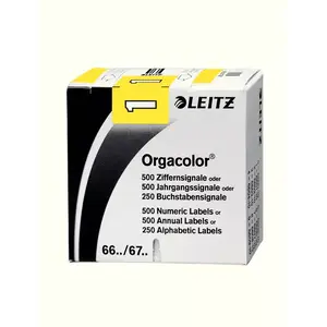 Self-adhesive label Leitz Orgacolor Rounded rectangle Yellow