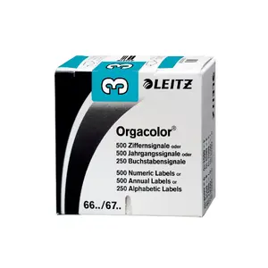 Self-adhesive label Leitz Orgacolor Rounded rectangle Blue