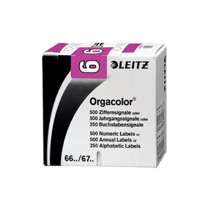 Self-adhesive label Leitz Orgacolor Rounded rectangle Violet