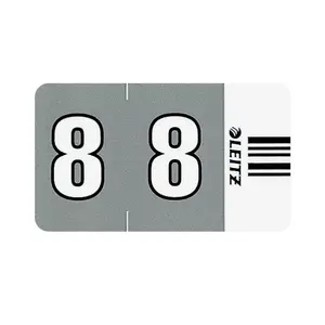 Self-adhesive label Leitz Orgacolor Rounded rectangle Grey