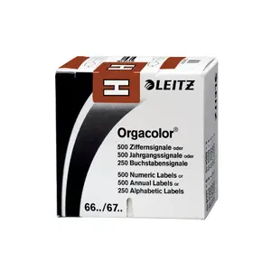 Self-adhesive label Leitz Orgacolor Rounded rectangle Brown