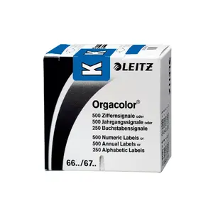 Self-adhesive label Leitz Orgacolor Rounded rectangle Blue