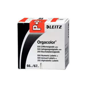 Self-adhesive label Leitz Orgacolor Rounded rectangle Red