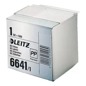 Pašlīmējoša etiķete Leitz 66411000 Caurspīdīga 72x39mm