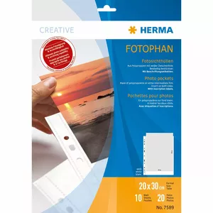 Photo pockets HERMA Fotophan 20x30 cm white 10 pcs