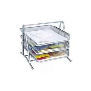 Desk Tray Organizer WEDO 65 854 Metal Silver White