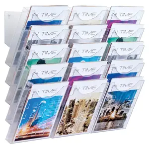 Magazine rack Helit H6103102 — Polystyrene A4, Transparent, 240×40×574 mm