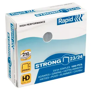 Скобы Rapid 24870500 — калибр 23/24, длина ножки 24 мм, 1000 шт.