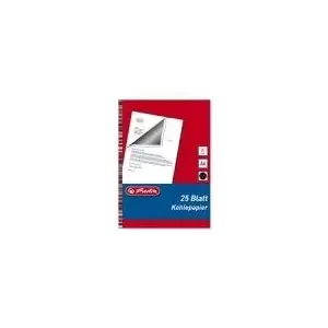 Carbon paper HERLITZ 10303725 A4, 25 sheets, black