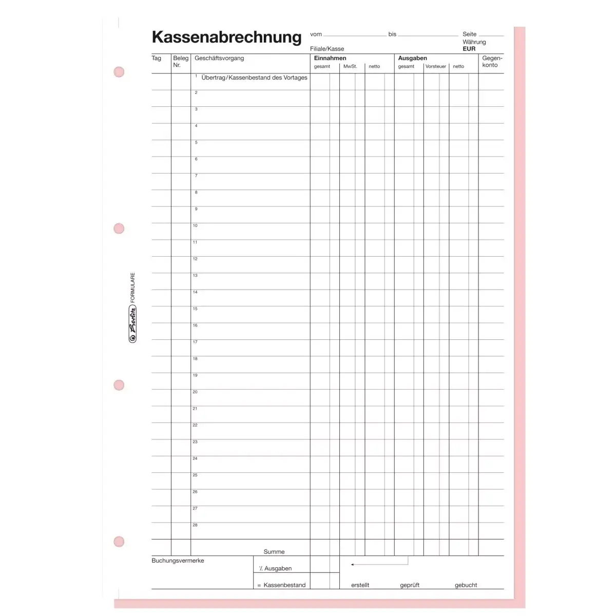 Accounting Form Book Herlitz 882415 Photo 3