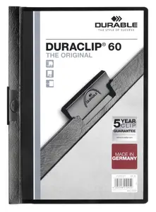 Durable 223801 Clip Folder Duraclip A4 Black