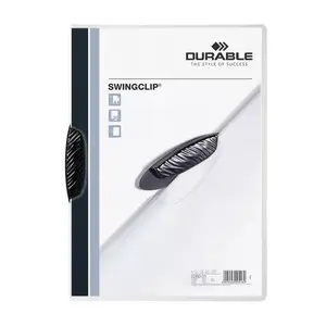 Report cover Durable Swingclip Black for A4, holds up to 30 sheets