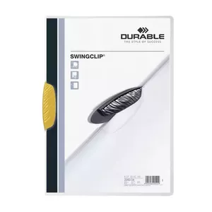 Durable Swingclip Report Cover, Polypropylene, Yellow, 30 Sheets Capacity