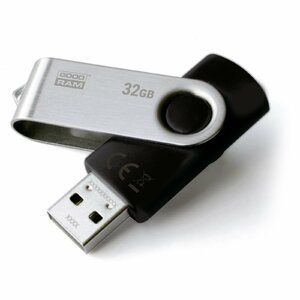 Goodram UTS2 USB zibatmiņa 32 GB USB Type-A 2.0 Melns, Sudrabs