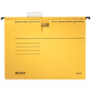 Hanging Folder Leitz Alpha A4 Cardboard Metal Yellow