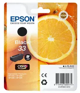 Картридж Epson C13T33314010 оригинальный Черный пигмент 6.4 мл, ресурс ~250 стр., 1 шт.