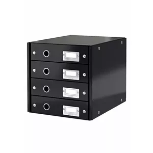 File storage box Leitz Click & Store Hardboard Metal Black
