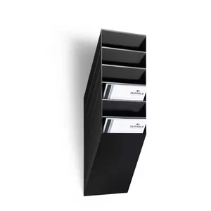 Literature rack Durable FLEXIBOXX 6 shelves A4 Black, 240×135×690 mm