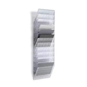 Literature rack Durable FLEXIBOXX 12 shelves Transparent