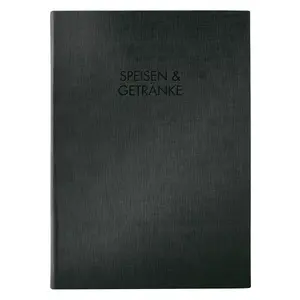 Folder Sigel SM111 Leather Linen Plastic Black A4 210x297 mm