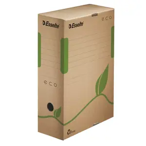 File storage box Esselte Eco 623917 Brown Green