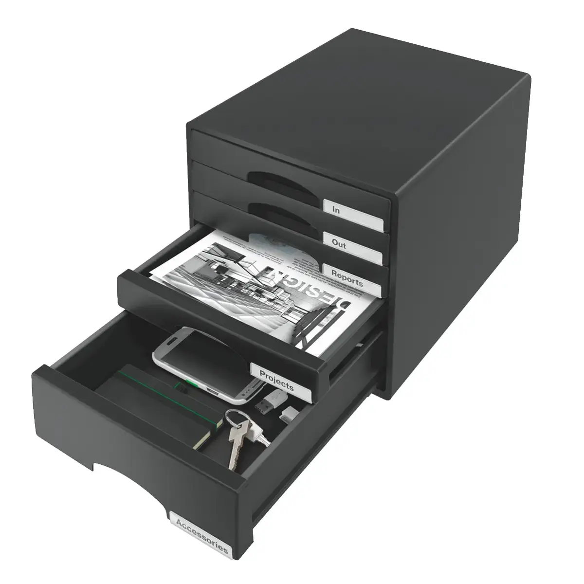 Настольная тумба Leitz Plus 5 ящиков 5211-00-95 Photo 2