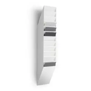 Durable FLEXIBOXX Literature Rack, 12 Shelves, A4 Format, White