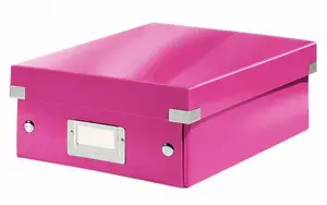 File storage box LEITZ 60570023 — fibreboard, pink, 220×100×285 mm