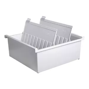 Index card tray HAN 954-0-11, A4 format, polystyrene, grey, 322×346×138 mm