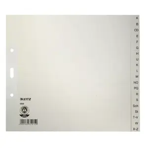 Alphabetic tab index Leitz 12003085 Grey