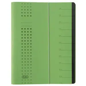 Divider Book Elba 400001994 Green Carton A4