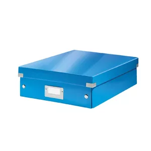 File storage box LEITZ 60580036 — polypropylene (PP), blue, 280×370×100 mm, 880 g